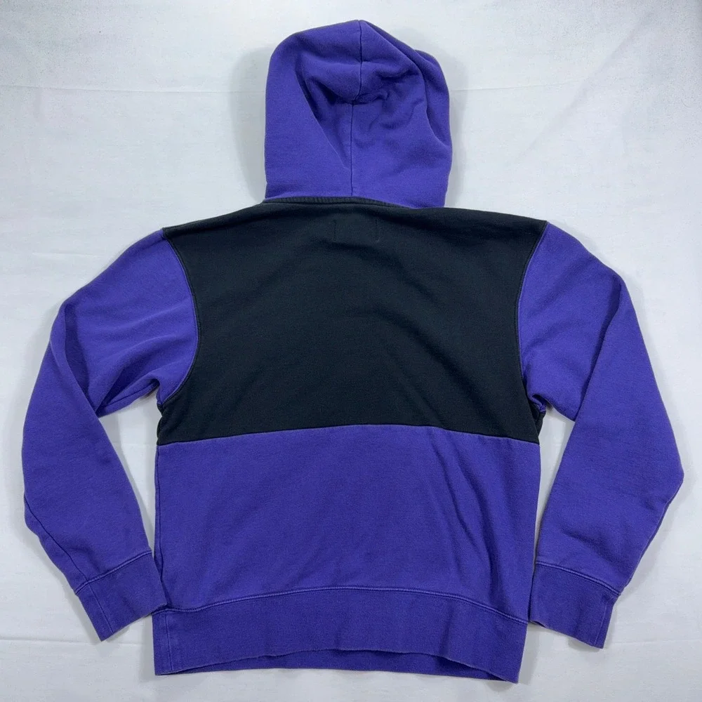 Jordan‎ Hoodie Jumpman Air Colorblock Fleece Size Small Purple Black Neon
